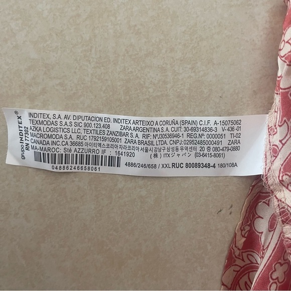 Zara Paisley Print V-neck Dolman Tunic Kaftan Dress Summer Beach 37252 - Picture 12 of 14